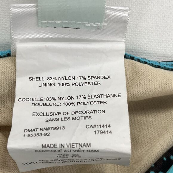 Motherhood Maternity Size 2X Floral Tropical Tankini Swim Top Adjustable Straps - Picture 5 of 5